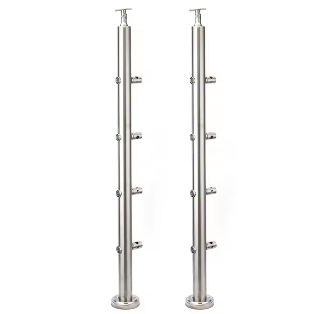 POSTE DE 4 HILOS DE 85 CM ACERO INOXIDABLE 304 - Imagen 2