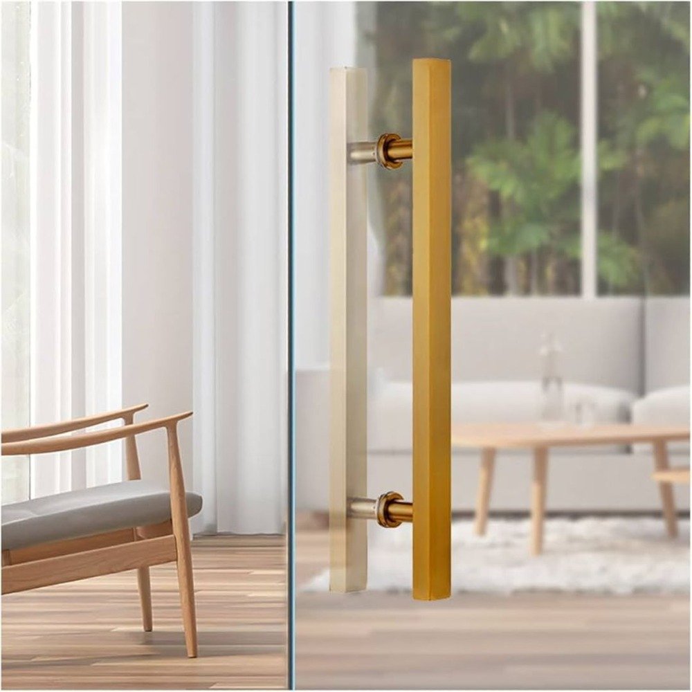 JALADOR TIPO H RECTANGULAR DORADO DE 90CM