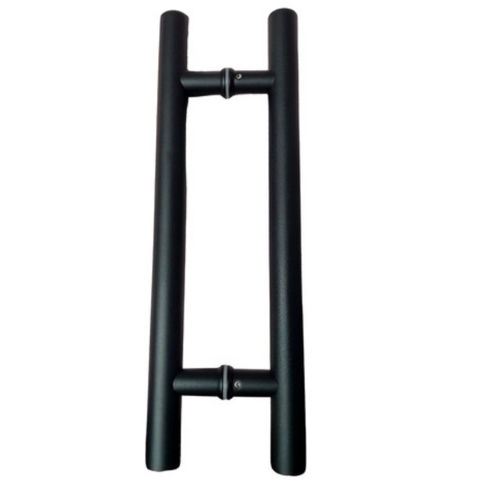 JALADOR TIPO H REDONDO NOGAL OSCURO DE 90CM - Imagen 2