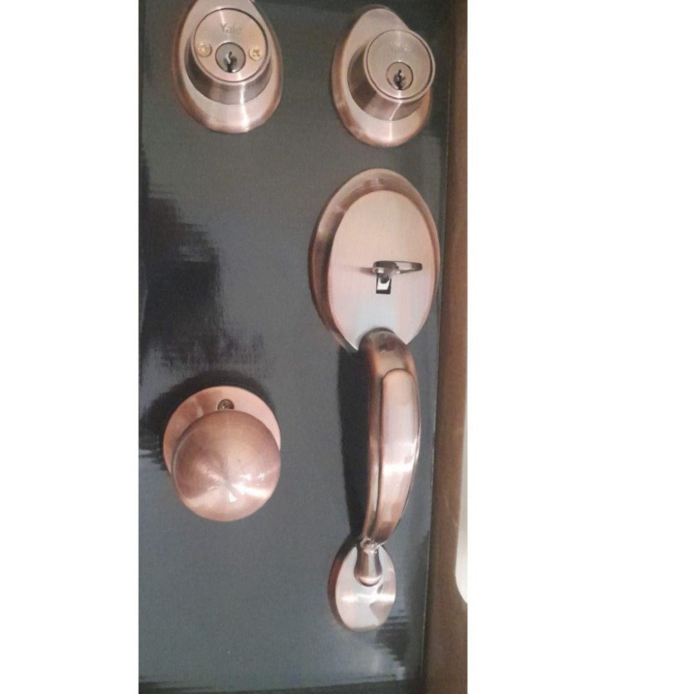 KIT CHAPA YALE DE ENTRADA PRINCIPAL SKU0010677 (BRONCE) - Imagen 3