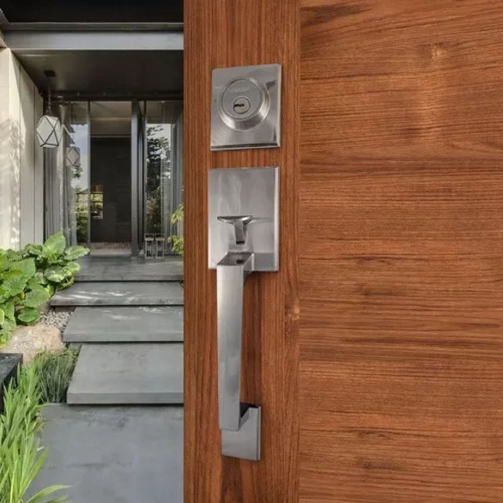 KIT CHAPA YALE DE ENTRADA PRINCIPAL SKU0009031 (PLATEADO CUADRADO) - Imagen 2