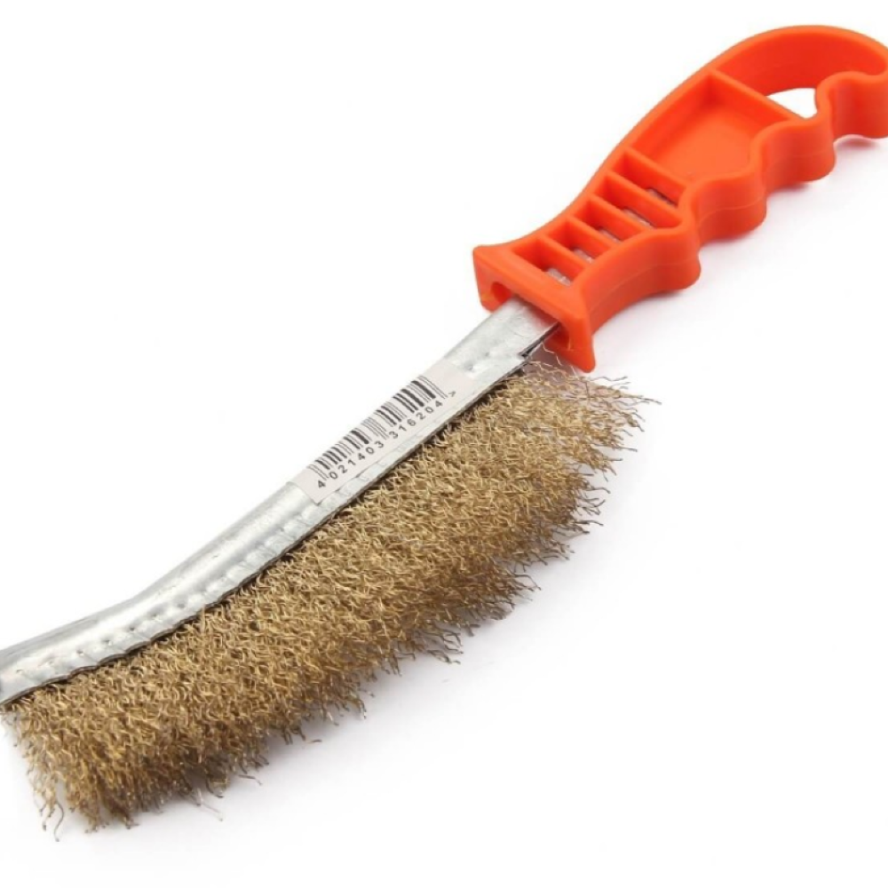 CEPILLO DE ALAMBRE ANARANJADO PARA ACERO INOXIDABLE 